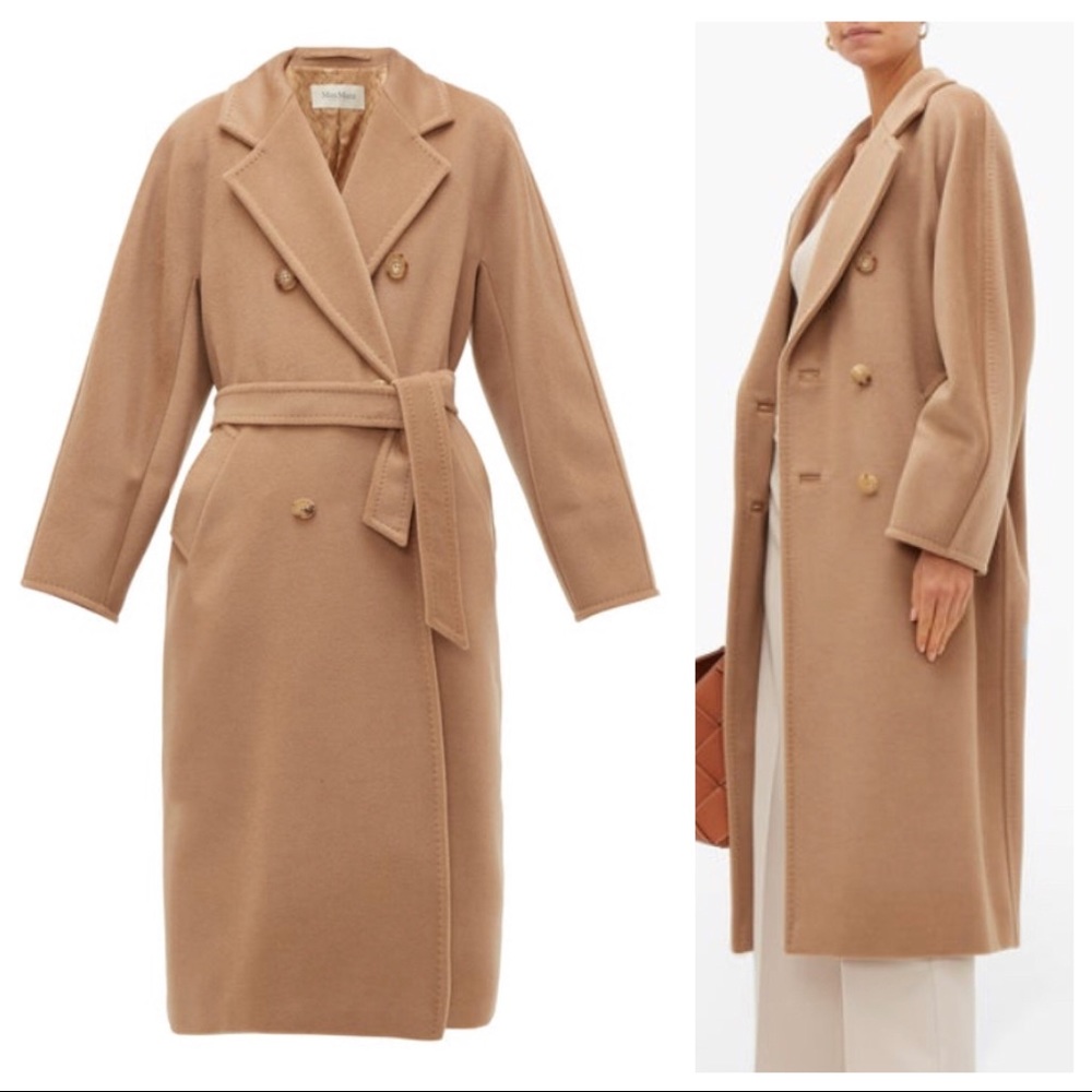 Max mara maxmara 101801 madame wool cashmere coat
